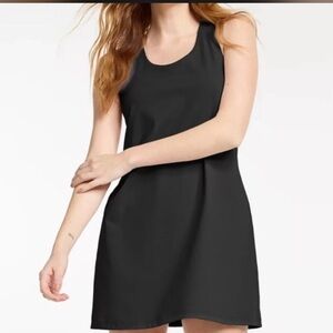 FLX Affirmation Crossback Dress Built-In Shorts Black Sz large new with tags